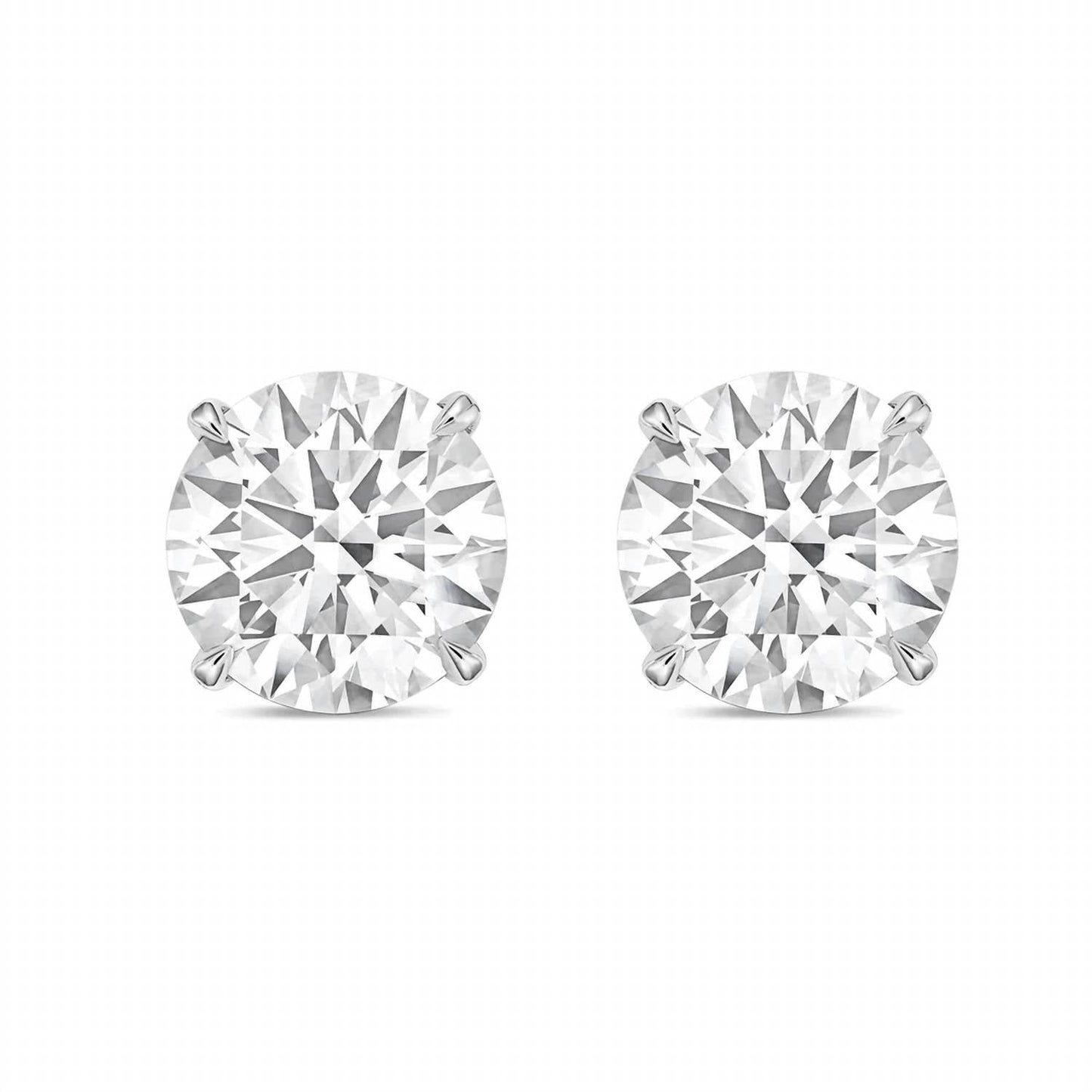 Diana M Jewels - 2.50 Cts Round Lab Diamond Stud Earring