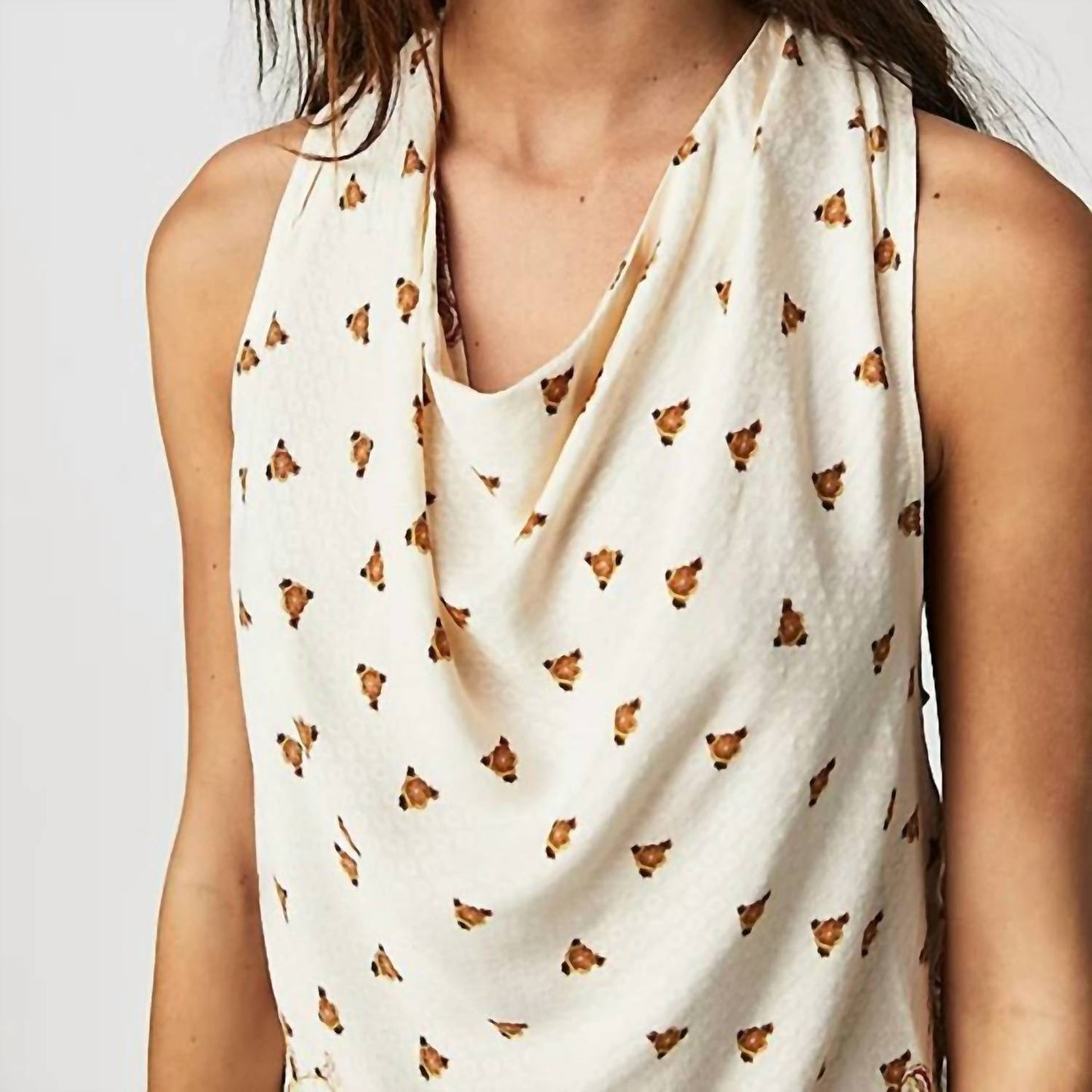 Free People - Silas Printed Cowlneck Top