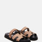 Steve Madden - Women's Mayven Leather Flatform Slides