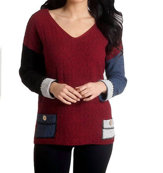 French Kyss - Boucle Reversible V-Neck Top