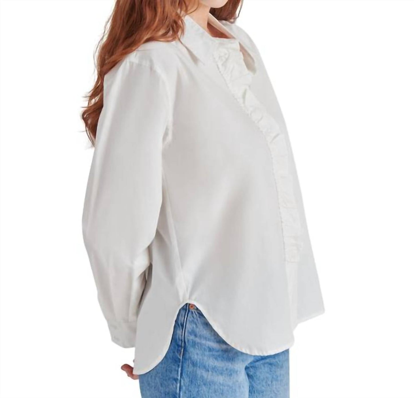 Steve Madden - Merida Ruffled Boyfriend Shirt