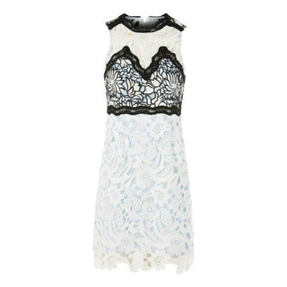 Topshop - Vestido tubinho bordado com renda floral