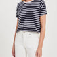 Goldie Tees - Stripe Drop Shoulder Crop Tee