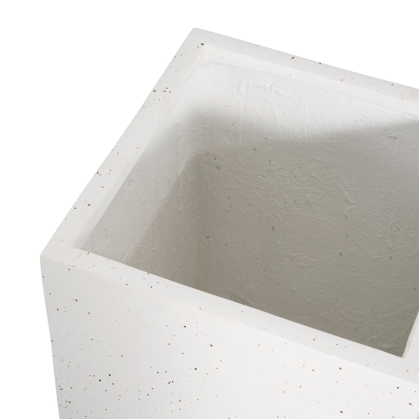 MGO Handmade Rectangle Planter Box, 20"H, White