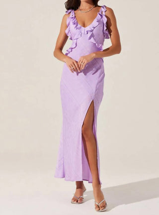 Astr - Vestido longo com fenda alta Sorbae
