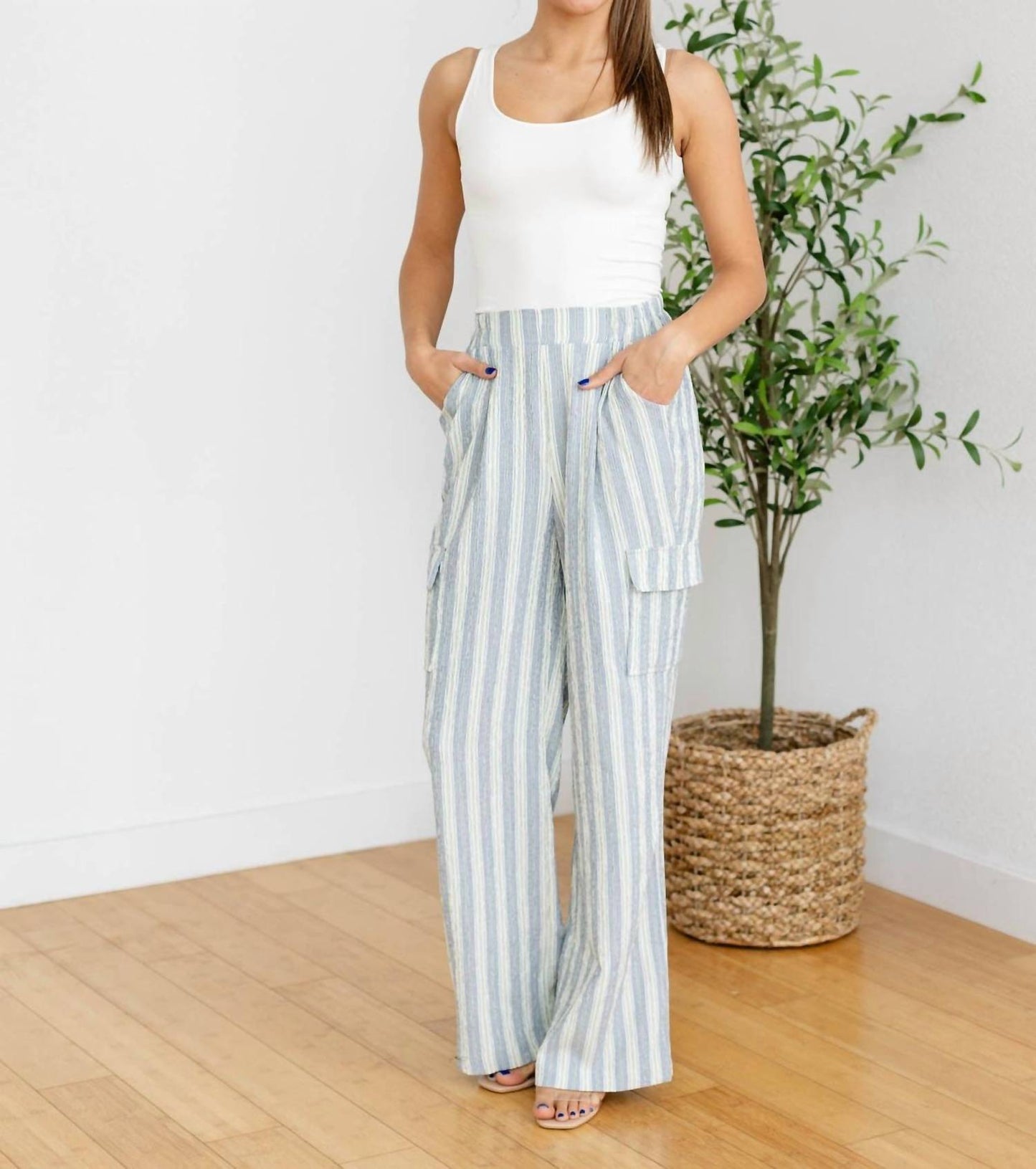 Bishop + Young - Coastal Stripe Cargo Pants