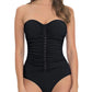 Profile By Gottex - Waterfall Shirred Bandeau One Piece Swimsuit