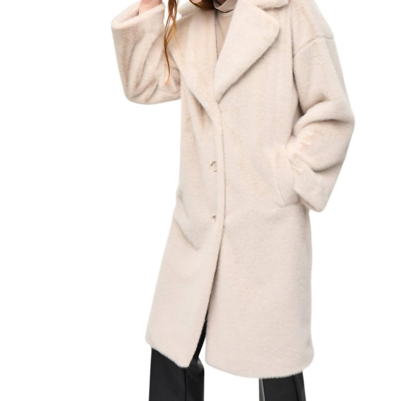 Joseph Ribkoff - Faux Fur Straight Coat Style