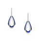 Diana M Jewels - 0.14 Cts Diamond Navy Enamel Earrings