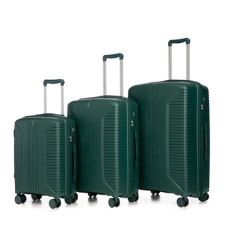 3-Piece Luggage Set – 20" / 24" / 28" ABS Spinner Suitcase with 360° Wheels & Combination Lock (Emerald)