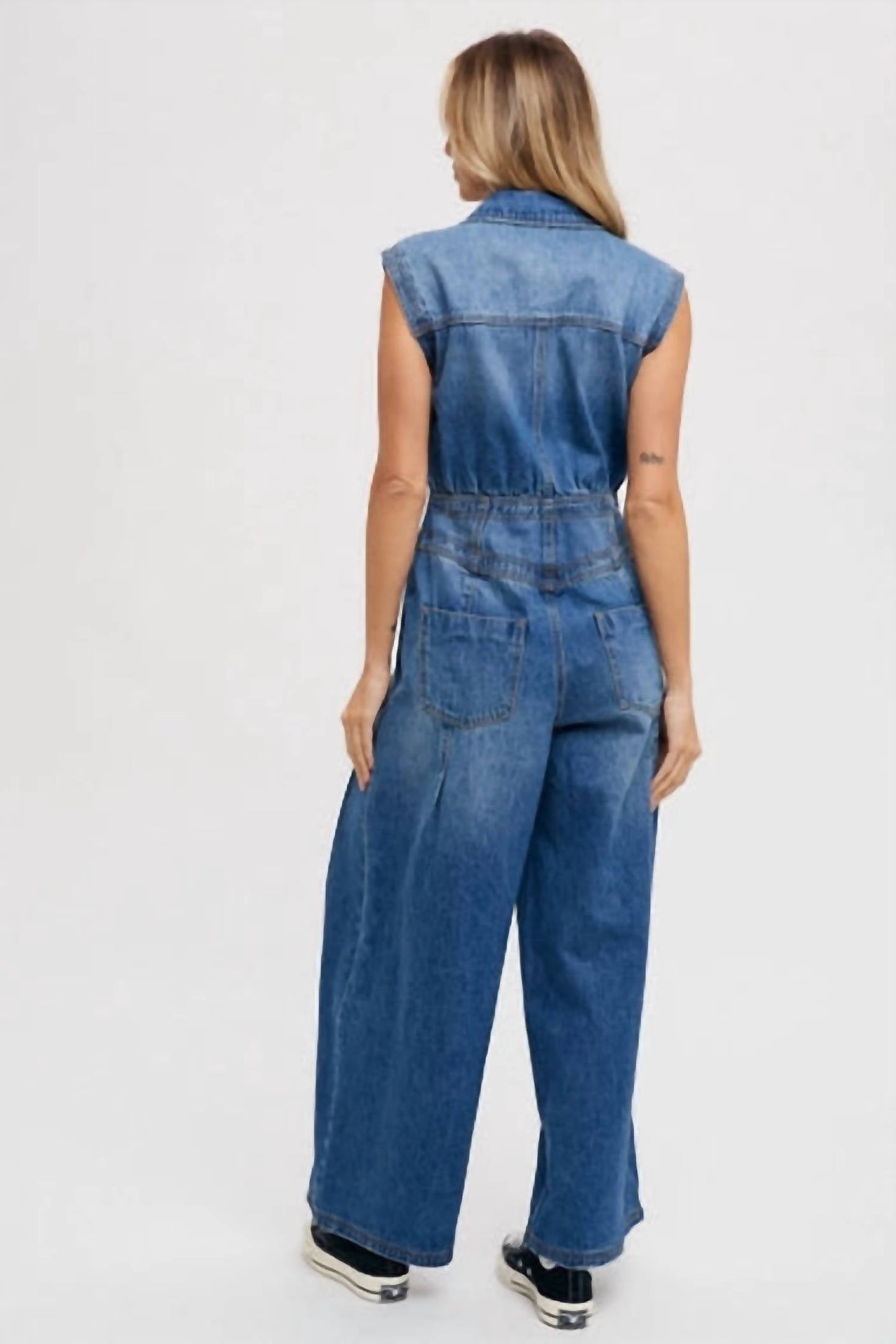 Bluivy - Denim Sleeveless Jumpsuit