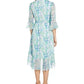 Adrianna Papell - Printed Chiffon Wrap Dress