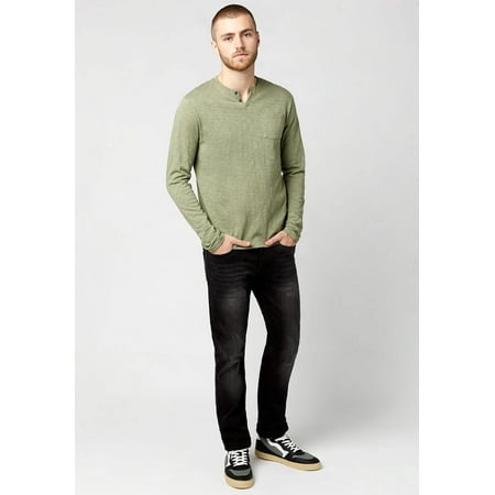 Buffalo David Bitton Men's Kattie Slub Henley Shirt - Green