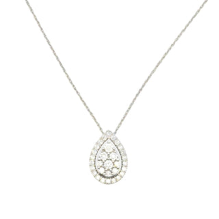 Aamiaa - Pingente de cluster de halo de pêra com diamante natural de 0,53 quilates