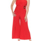 Joseph Ribkoff - Strapless Wrap Front Cropped Jumpsuit