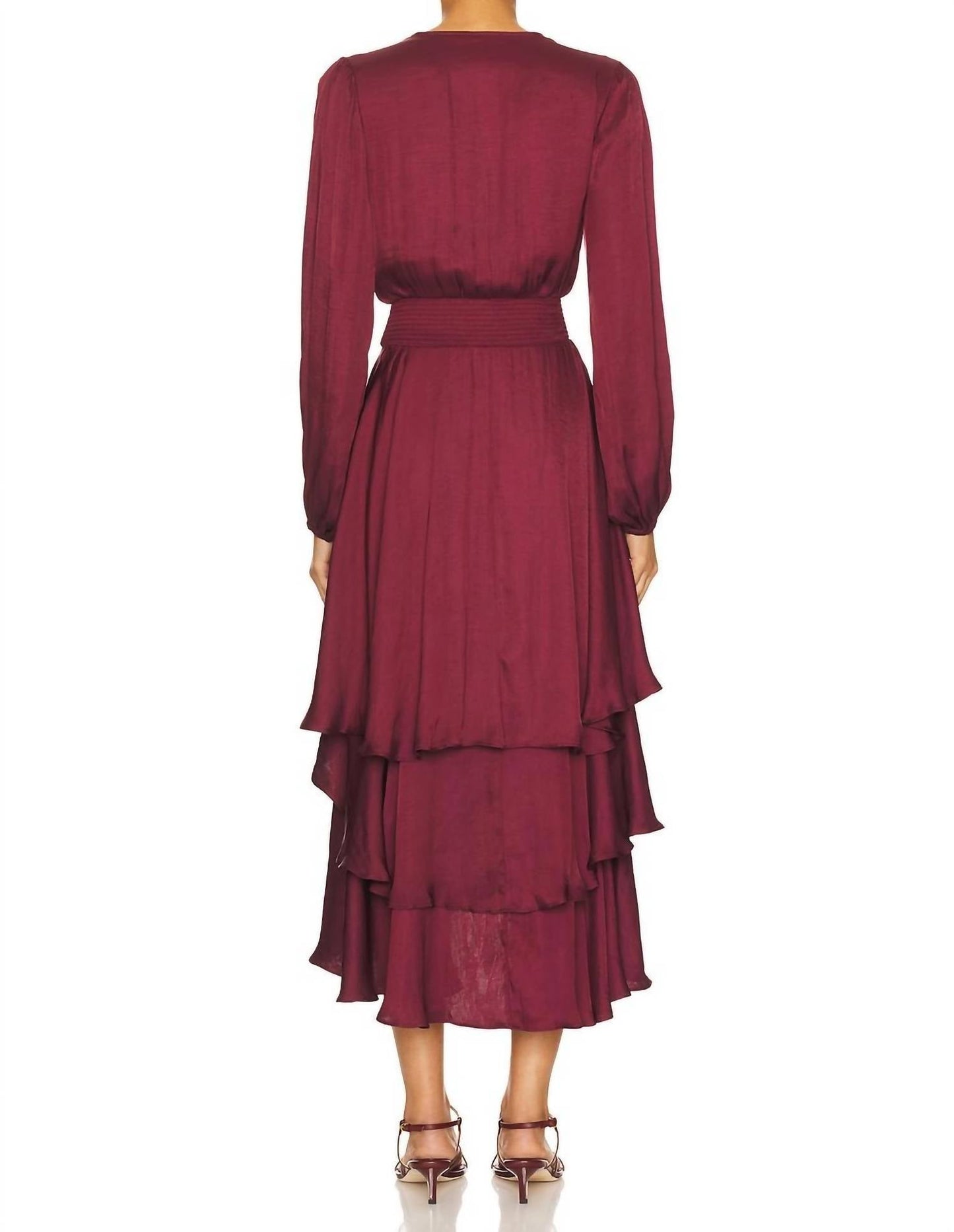 Steve Madden - Bei Tiered Long Sleeve Ruffle Dress