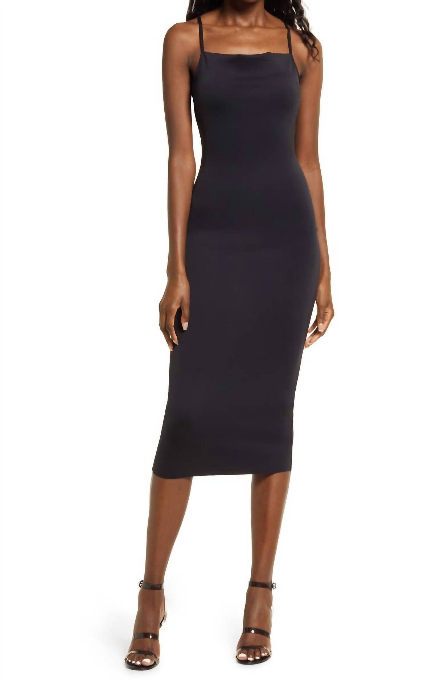 Good American - Scuba Spaghetti midi Dress