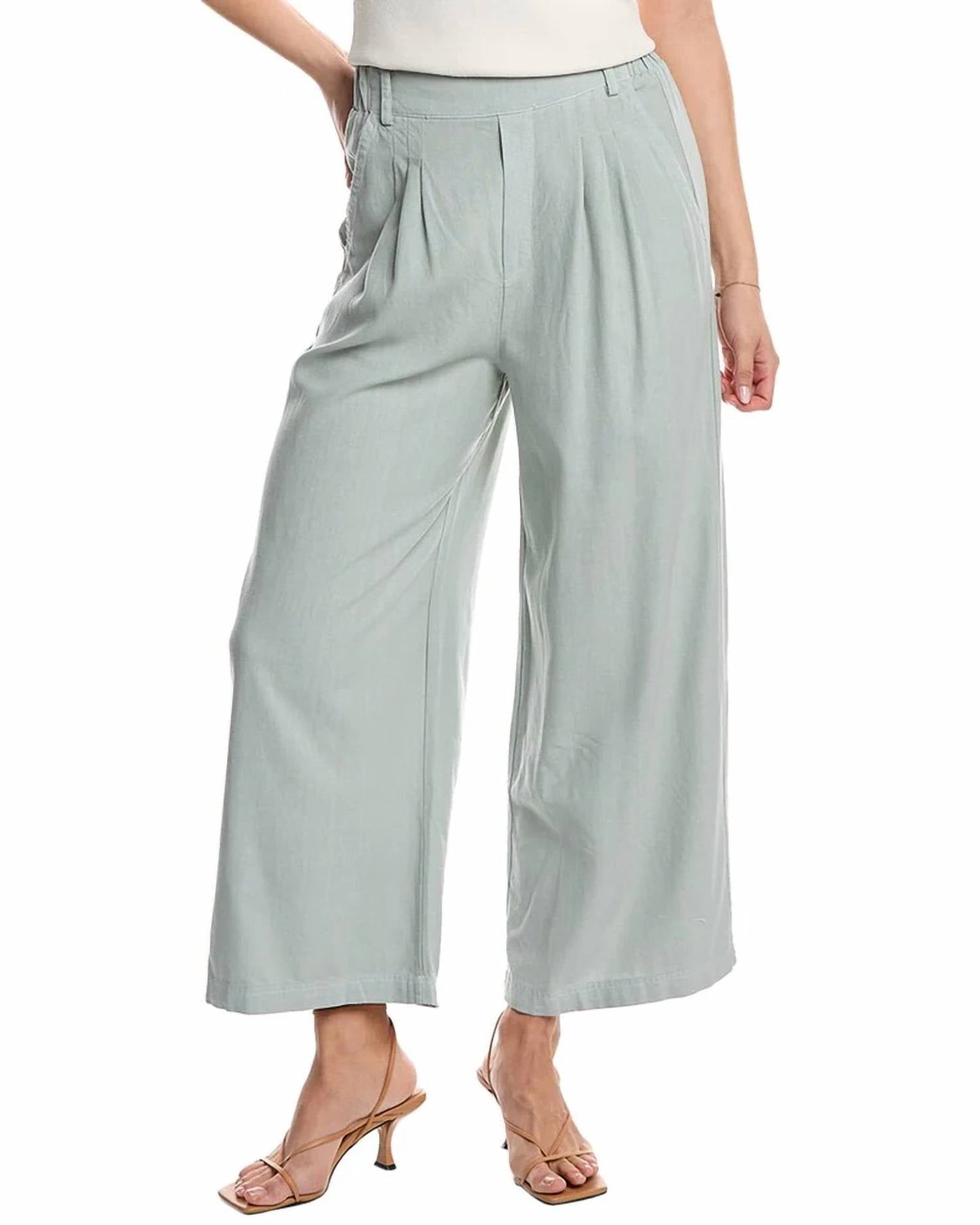 Stateside - Linen Cropped Pull On Trouser