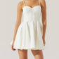 Astr - Women's Strappy Sweetheart Neckline Mini Dress