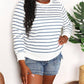 Double Take - Striped Long Sleeve Round Neck Top