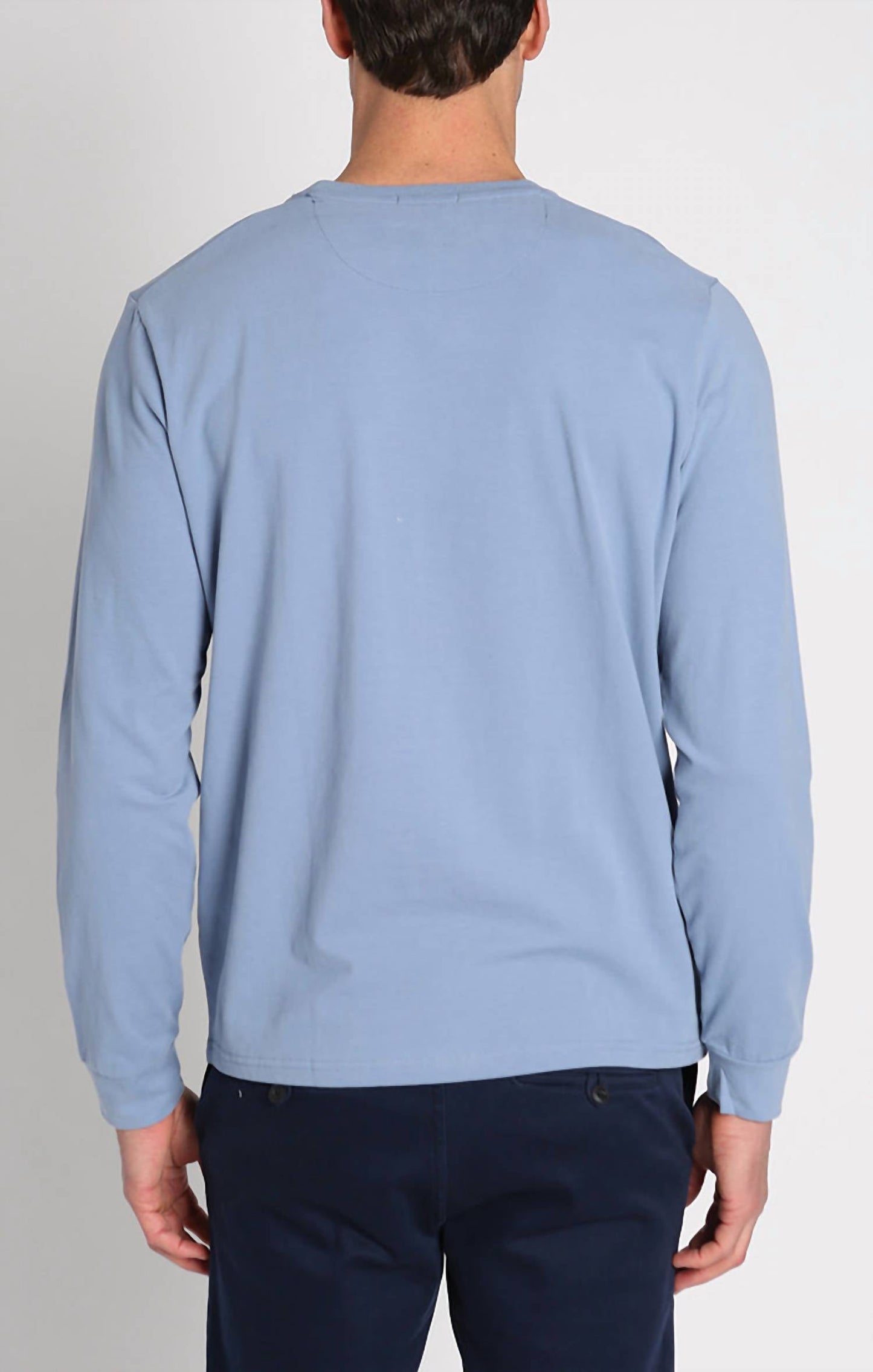 Jachs New York - Bryant Long Sleeve Sueded Cotton Crewneck Shirt