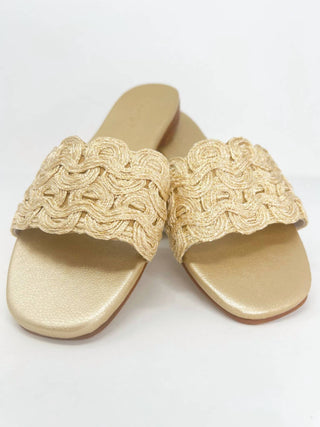 Coco Indigo - Sandálias Capri Texturizadas Femininas Slip-on