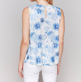 Charlie B - Blusa sem mangas de viscose estampada