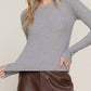 Active Basic - Crew Neck Viscose Rib Sweater