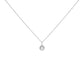 10K White Gold 5MM Cultured Pearl and Diamond Accent Halo Pendant Necklace