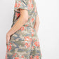 143 Story - Camo Floral Print Side Pocket Romper
