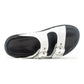 All Black - Women's Circle Buckle Lowform Sandal