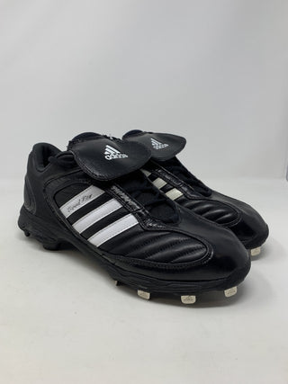 Chuteira de beisebol Adidas Diamond King SN Low masculina, preta/branca