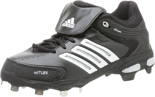 Chuteira de beisebol Adidas Diamond King SN Low masculina, preta/branca