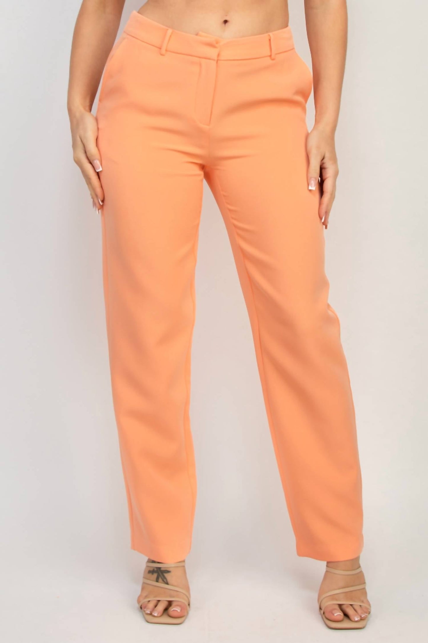 A.C.G. Los Angeles - Mid Rise Dressy Pants With Pockets On Sides