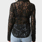 Olivaceous - Lace Button Up Top