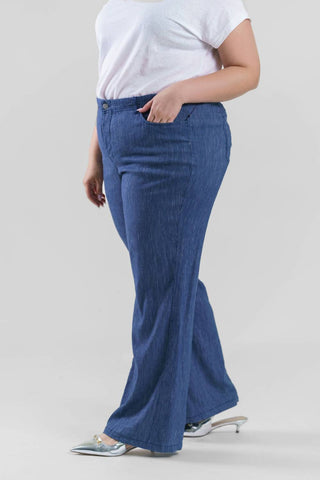 Nydj - CALÇA LARGA COM 5 BOLSOS