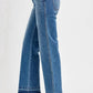 Risen - Full Size Raw Hem Ankle Bootcut Jeans Plus Size