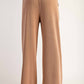 Ee:Some - Contrast Waist Straight Leg Pants