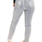 Cello - High Rise Metallic Straight Jeans