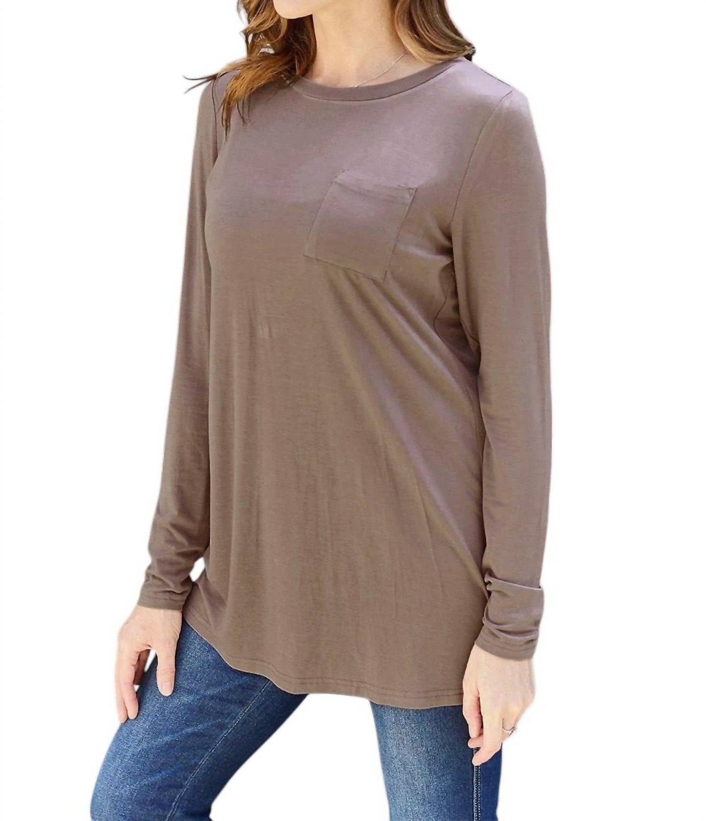 Basic Bae - Luxe Long Sleeve Top With Pockets