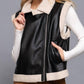 Active Usa - Faux Leather Inner Fur Vest