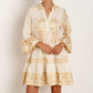 Greek Archaic Kori - Adrianne Short Ruffle Sleeve Dress