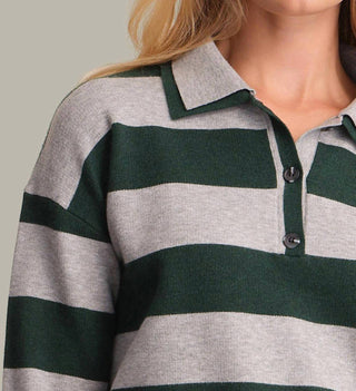 525 America - Women's Lennon Double Collar Rugby Top