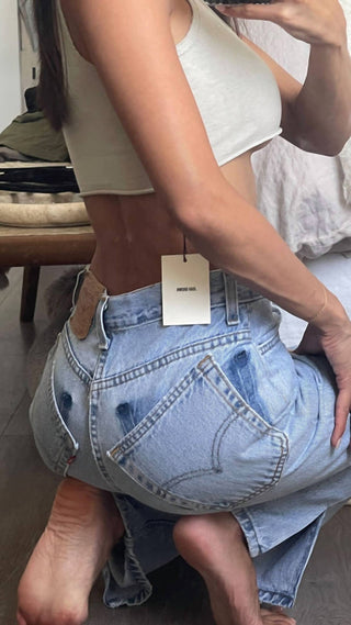 Aligrace - Allysa Tilted Split Jeans