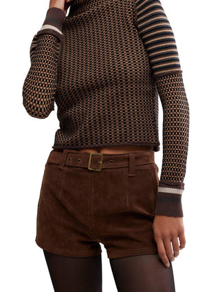 Free People - Suéter curto com punho de jogador