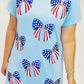 Mary Square - Short Sleeve Usa Bows Short Dress