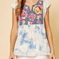 Andree By Unit - Tie Dye Embroidered Top