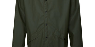 Jaqueta de chuva leve com capuz Rains masculina, verde, tamanho médio