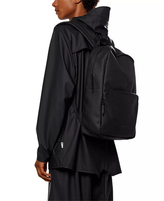 Bolsa de campo Rains masculina com zíper, preta, tamanho regular