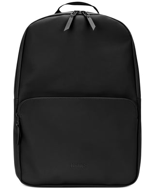 Bolsa de campo Rains masculina com zíper, preta, tamanho regular